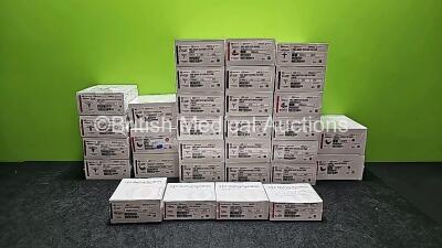 Job Lot of Johnson & Johnson Depuy Synthes Including Sigma Tibial Insert Fixed Bearing Unicondylar Ref 1024-53-208 / 1024-54-307 / 1024-54-607, ILCS Metal Backed Patella Ref 1294-09-770, Sigma Tibial Tray Rotating Platform MBT Keel Ref 1294-33-130, ILCS P