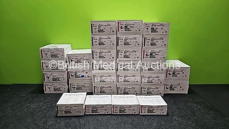 Job Lot of Johnson & Johnson Depuy Synthes Including Sigma Tibial Insert Fixed Bearing Unicondylar Ref 1024-53-208 / 1024-54-307 / 1024-54-607, ILCS Metal Backed Patella Ref 1294-09-770, Sigma Tibial Tray Rotating Platform MBT Keel Ref 1294-33-130, ILCS P