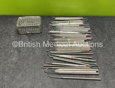 Job Lot of Dental Scalers and 1 x Small Basket