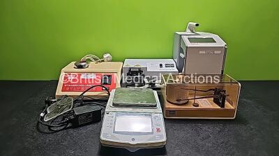 Mixed Lot Including 1 x JEL Stampfvolumeter STAV 2003 (No Power and Damaged - See Photo), 1 x Thermo Labsystems Multidrop 384, 1 x Belmont Rapid Infuser, 1 x Casella Hair Operating Instrument and 1 x Ohaus Explore Pro