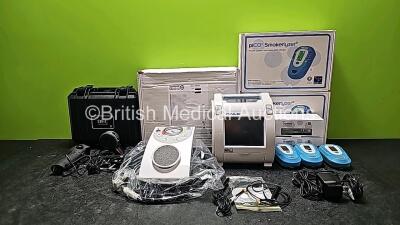 Mixed Lot Including 1 x DEC Aputure Wireless Remote Adapter in Hard Case, 1 x Summit Medical H550 Vacuum Pump *Mfd 2021* with 1 x Hose, 1 x KCI Info VAC, 3 x piCO+ Smokerlyzers with Accessories and 3 x IOPac Ultrasound Probes *Untested*