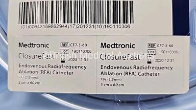 10 x Medtronic ClosureFast Endovenous Radiofrequency Ablation (RFA) Catheter 3cm x 60m Ref CF7-3-60 *All Expired* - 5