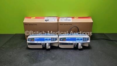 2 x BD Alaris Guardrails Plus GH Syringe Pumps *Mfd - 2022 (Both Power Up, Like New In Box) *SN 272092647 / 272092665*