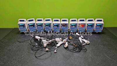 10 x CME Medical Bodyguard 575 Infusion Pumps (All Power Up) with 10 x Pump Chargers and 10 x Hand Switches