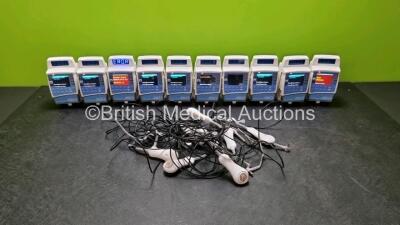 10 x CME Medical Bodyguard 575 Infusion Pumps (All Power Up) with 10 x Pump Chargers and 10 x Hand Switches