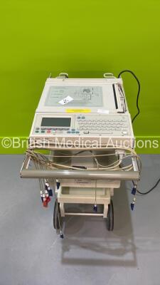 Agilent PageWriter 200 ECG Machine with 10 Lead ECG Leads (Draws Power with Blank Screen)