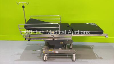 Anetic Aid QA2 Hydraulic Patient Trolley with Cushions (Hydraulics Tested Working)