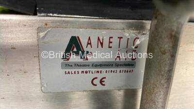 Anetic Aid QA2 Hydraulic Patient Trolley with Cushions (Hydraulics Tested Working) - 4