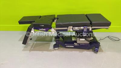 Eschmann T50 Electric Operating Table with Cushions and Controller (Powers Up with Limited Movement - Leg Attachment Faulty)