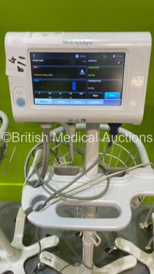 3 x Welch Allyn Connex Spot Vital Signs Monitors on Stands (All Power Up) - 3