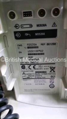 Philips Heartstart MRx Defibrillator with External Hard Paddles (Powers Up Temporarily Then Shuts Down) Including Pacer, ECG and Printer Options with Philips M3539A Module, Philips M3538A Battery, Philips M3725A Test Load, 3 Lead ECG Lead, Paddle Lead and - 5