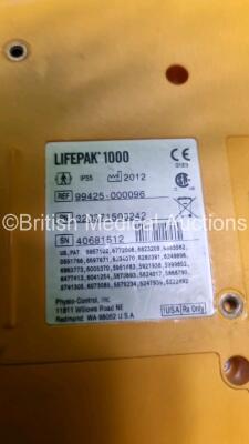 2 x Medtronic Physio Control Lifepak 1000 Defibrillators *Mfd - 2012* (Both Power Up) - 5