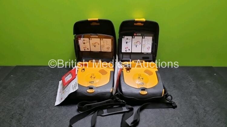 2 x Medtronic Lifepak CR Plus Defibrillators (Both Power Up)