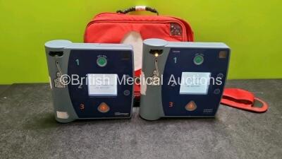 Job Lot Including 1 x Laerdal FR2 Defibrillator and 1 x Philips FR2+ Defibrillator (Both Power Up)