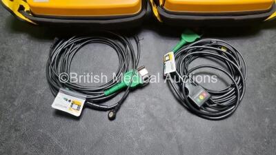 2 x Medtronic Physio Control Lifepak 1000 Defibrillators *Mfd - 2011 / 2014* (Both Power Up Both with Slight Crack In Casing - See Photos) - 5