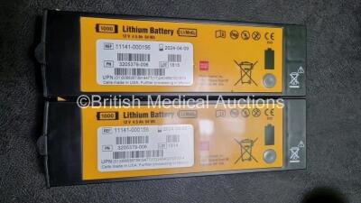 2 x Medtronic Physio Control Lifepak 1000 Defibrillators *Mfd - 2011 / 2014* (Both Power Up Both with Slight Crack In Casing - See Photos) - 6