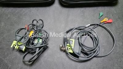 2 x Zoll AED PRO Defibrillators (Both Power Up) In Carry Case with 2 x 3 Lead ECG Leads, 2 x Batteries and 1 x In Date Electrode Pack - 3