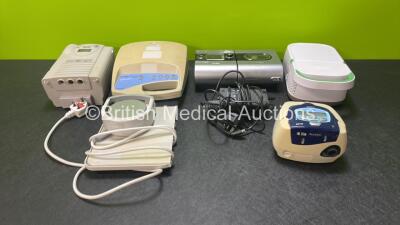 Job Lot Including 1 x ResMed S9 CPAP Unit with H5i Humidifier and Power Supply, 1 x Philips Respironics Nebuliser, 1 x ResMed S8 Escape II CPAP Unit, 1 x Fisher & Paykel HC 150 Ambient Tracking Unit, 1 x ResMed S6 CPAP Unit and 1 x Respironics Harmony 101