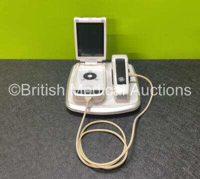 GE Healthcare Vscan Ref GM000310 Wireless Portable Ultrasound Unit with GE Dual Transducer / Probe and GE Vscan Docking Station (Untested Due to No Power Supply, Damage to Casing - See Photos)