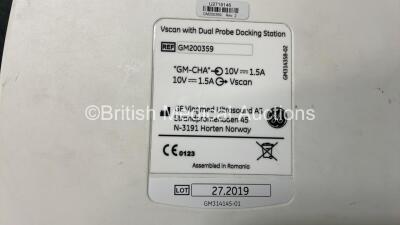 GE Healthcare Vscan Ref GM000310 Wireless Portable Ultrasound Unit with GE Dual Transducer / Probe and GE Vscan Docking Station (Untested Due to No Power Supply, Damage to Casing - See Photos) - 10