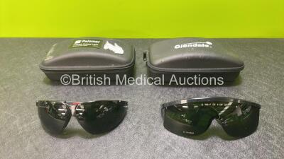 Job Lot Including 1 x Glendale Safety Laser Glasses in Case and 1 x Palomar Intense Pulsed Light Safety Glasses in Case