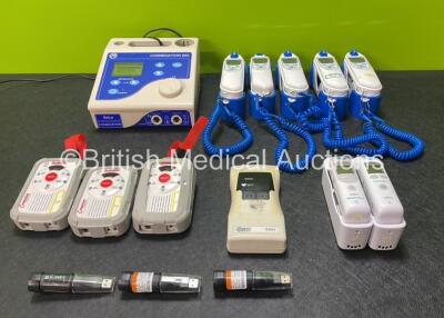 Mixed Lot Including 1 x EMS SoLo Combination 855 Therapy Unit with Power Supply (Powers Up) 5 x Covidien Genius Thermometers with Bases, 2 x Welch Allyn ThermoScan Thermometers with Bases, 3 x Ramblegard Companion Monitors, 1 x SIMS BCI 3301 Monitor and 3