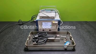 Aesculap Microspeed Uni GD670 Console (Powers Up) with 1 x Footswitch, 1 x Micro GD678 Handpiece, 1 x Aesculap GD672 Power Cable and 1 x Aesculap GD450M Attachment *SN 001818*