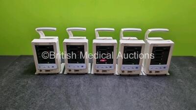 5 x Mindray Datascope Duo Patient Monitors with SPO2 and BP Options (All Power Up) *SN MD07758C8 / MD05972E7 / MD08466F8 / MD07775C8 / MD08495F8* (g)