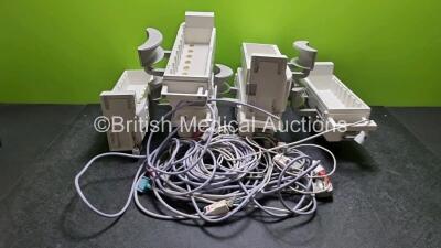 6 x Philips M8048A Module Racks with Cables (g)