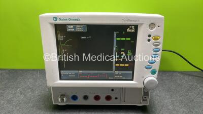 Datex-Ohmeda Cardiocap/5 Patient Monitor with NIBP,ECG,SpO2,P1,P2,T1,T2 and Printer Options (Powers Up)