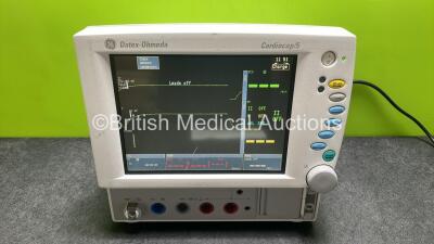 Datex-Ohmeda Cardiocap/5 Patient Monitor with NIBP,ECG,SpO2,P1,P2,T1,T2 and Printer Options (Powers Up)