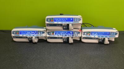 4 x CareFusion Alaris GH Guardrails Plus BD Syringe Pumps *Mfd All 2020* (All Power Up with Alarms - See Photos) *272046330 / 272046323 / 272040368 / 272048264*