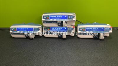 4 x CareFusion Alaris GH Guardrails Plus BD Syringe Pumps *Mfd All 2020* (All Power Up with Alarms - See Photos) *272046328 / 272066585 / 272040367 / 272038098*