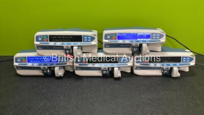 5 x CareFusion Alaris GH Guardrails Plus Syringe Pumps (All Power Up with 4 x Alarms - See Photos) *800206004 / 270013161 / 272058646 / 800206003 / 800261724*