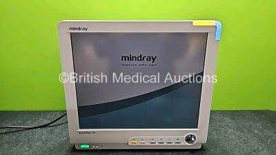 Mindray BeneView T8 Patient Monitor (Powers Up and Damaged Dial - See Photo) *SN CF-0A107138*