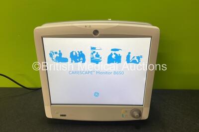 GE Carescape B650 Touch Screen Patient Monitor *Mfd 2013* (Powers Up with Error Code) *SN SEW13497413HA* **HIG**