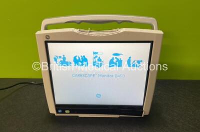 GE Carescape B450 Monitor *Mfd 2014* (Powers Up with Error Code and Damage to Casing - See Photos) *SN SJA14042052HA* **HIG**