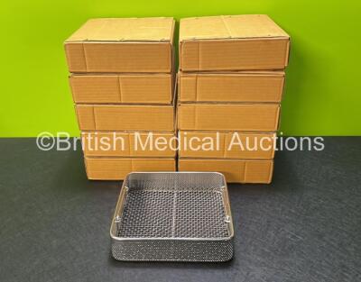 11 x Flat Base Perforated Baskets *240 x 250 x 60mm* (Like New) *Stock Photo*