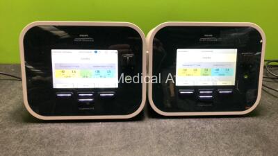 2 x Philips Respironics Cough Assist E70 Units (Both Power Up - 1 x Damaged Switch and Scratches to Screen) *S/N 11705 / 1260*