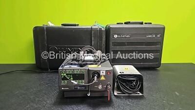 1 x Lumenis Novus Spectra Laser Ref 0642-510-01 with 1 x Key in Case and (Powers Up) and 1 x Lumenis LaserLink Ref 0642-463-01 in Case with 1 x Cable and 1 x Footswitch (Loose Case - See Photo) *SN 001-512327 / 004-515714*