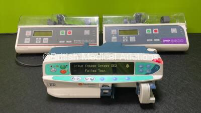 Job Lot Including 1 x Graseby 3300 PCA Pump, 1 x Graseby 3300 Syringe Pump and 1 x CareFusion Alaris PK Syringe Pump (Powers Up with Error Code - See Photos) *SN 56235 / 74933 / 800504375* **BRI**