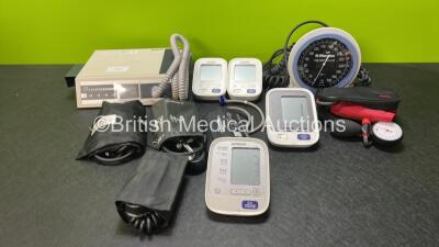 Mixed Lot Including 1 x Berchtold podoQ Dust Extraction Unit with Hose, 1 x Riester Big Ben BP Meter and 4 x Omron Digital BP Monitors