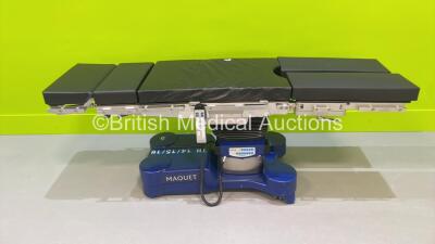 Maquet alphamaxx Electric Operating Table Model 1133.12B3 with Controller and Cushions (Powers Up) *S/N 01342**