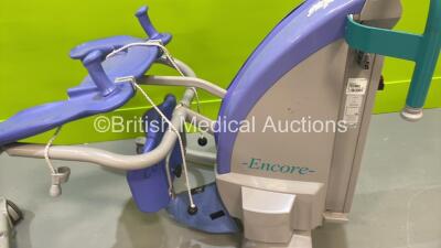 2 x Arjo Encore Electric Patient Hoists with 1 x Battery and 2 x Controller (Both No Power) - 3