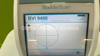 Verathon BVI 9400 Bladder Scanner on Stand with Transducer and Battery (Powers Up) *S/N B4303647* - 2