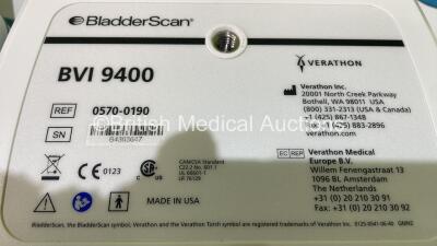 Verathon BVI 9400 Bladder Scanner on Stand with Transducer and Battery (Powers Up) *S/N B4303647* - 5