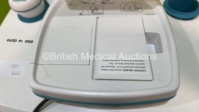 Verathon BVI 9400 Bladder Scanner on Stand with Transducer and Battery (Powers Up) *S/N B4019969* - 4