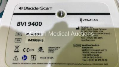 Verathon BVI 9400 Bladder Scanner on Stand with Transducer - No Battery (Draws Power with Blank Screen) *S/N B4303645 * - 5