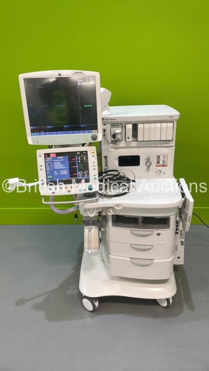 Datex-Ohmeda Aisys Anaesthesia Machine Software Version 08.01 with GE B850 Monitor, GE E-CAiOV-00 Gas Module with Spirometry Option, GE E-PSMP-01 Module with Various Leads , Bellows and Hoses (Powers Up) *S/N ANAS01269*