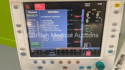 Datex-Ohmeda Aisys Anaesthesia Machine Software Version 08.01 with GE B850 Monitor, GE E-PSMP-01 Module with Various Leads , Bellows and Hoses (Powers Up) *S/N ANAS01269* - 3